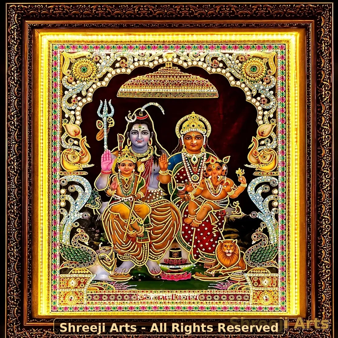 Khatu Shyam handcrafted framed artwork